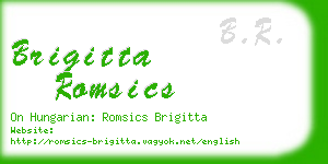 brigitta romsics business card